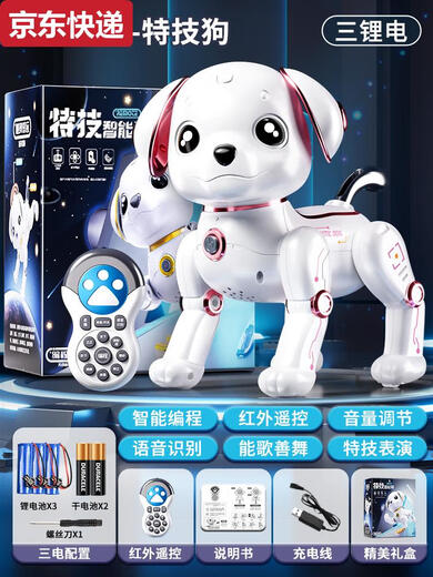 Qilicai Intelligent Roboter Hund Kinder Kinder Spielzeug Jungen Baby Mädchen 1-3 Elektrische Rotor-Fernbedienung Gehen wird als 6 Roboter Fernbedienungssteuerung als Voice-Controlled-Version Rose Pink-verbessertes Large-Size Intelligent