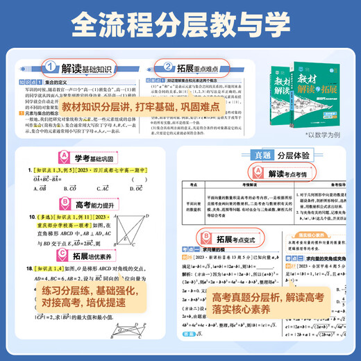 
Interpretation and expansion of 2026/25 edition of the 2026-25 high school selective compulsory one, two, three, four, 12342 Chinese, mathematics, English, politics, geography, history, physics, chemistry, biology, new textbooks, high school, two, three teaching materials, tutoring books, compulsory volume 1, mathematics [People's Education Edition A]