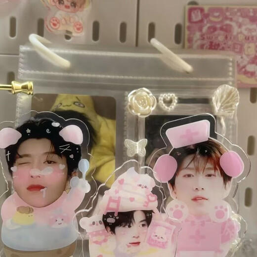 MU YUNYAO fan Chengcheng Cartoon Mute Shape Desktop Ornements Figure Pendants Unique Double-couche Design Fans incontournable 8