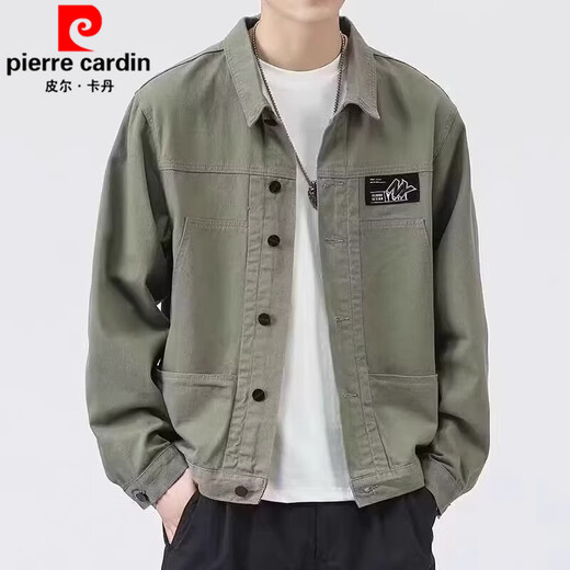 Pierre Cardin Jacket Spring y Autumn 2025 Camisa nueva Lapa de la chaqueta de trabajo para hombres Autumn Men's Tell Autumn Chaqueta Top Versión K12806 Gray 3xl Recomendado 155-168Jin [Jin equivale a 0.5 kg]
