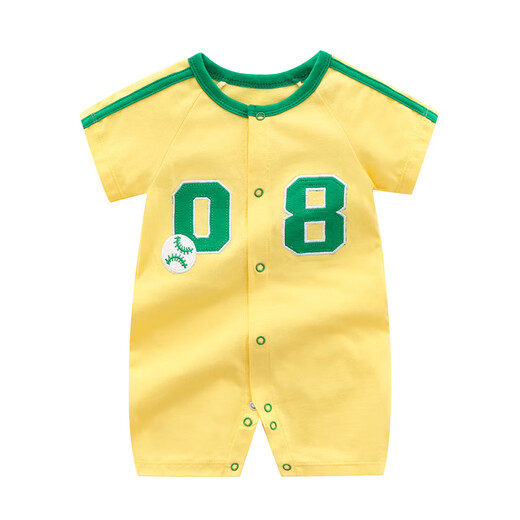 Ningyou baby sommer sommer kurzärmelig einteiliger Kletteranzug Baby Baseballanzug 0-1 Jahre alte Herren Ha-Kleidung Neugeborene Kleidung Vollmond Klettern Yinbai niedliches Mädchen Kurzärärmelte P691 59/3M/9jin [Jin gleich 0,5 kg] Innenhöhe 56 cm, durchschnittliche Größe