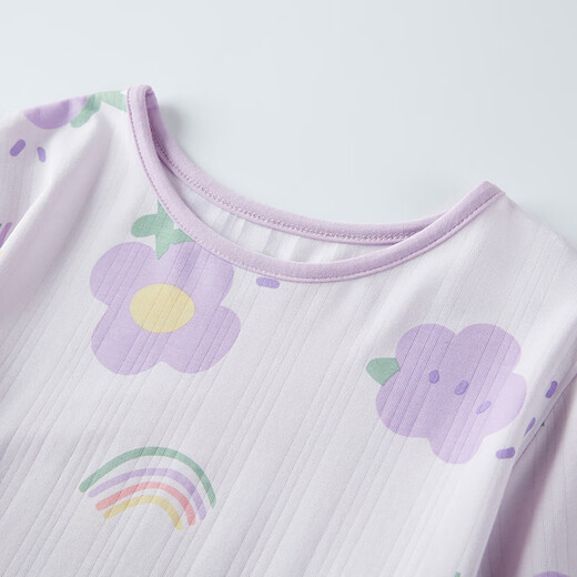 
DEESHA [7A antibacterial bamboo fiber series] Girls' summer short-sleeved five-quarter pants medium-sized children's home clothes skin-friendly pajamas