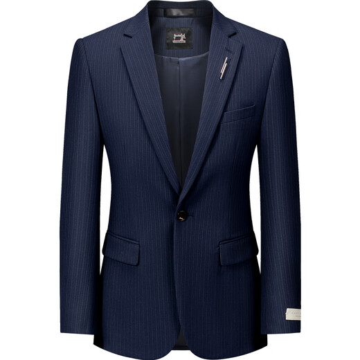 
TPZBWG high-end brand striped suit suit suit set for men 2025 new business casual groom wedding three-piece set Navy blue two-piece set M