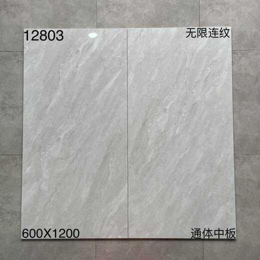 Ni Zhier Custom Wohnzimmerbodenfliesen Foshan 600x1200 Weißer grauer Marmorbodenfliesen Anti-Rutsch-Wege-resistenter großer Teller 12805 600x1200mm