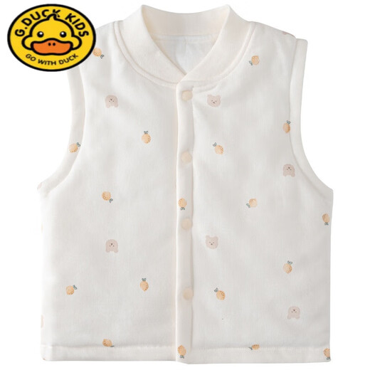 
G.DUCKKIDS Spring and Autumn Baby Cotton Vest Four Seasons Newborn Cotton Vest Men and Girls Warm Vest Top Jacket Beige: Banana Bear: Vest 73 cm