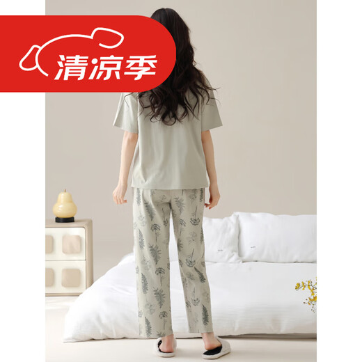 Antcity 202025 Neue Pyjamas für Frauen in der Sommer-Kurzärmerhose für lässige und coole Kleidungsstücke Set YZT9721 M [empfohlen, 80-100jin zu tragen [Jin ist 0,5 kg]]