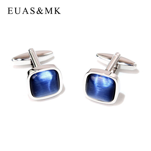 
EUAS/MK imports from South Korea, lake green gem suit business trend men's French shirt cufflinks, wealthy pearl treasure qi lake green XK21