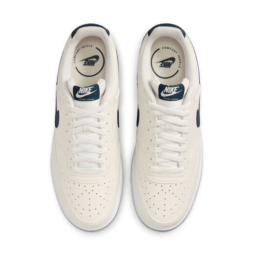 Nike Herrenschuhe 2025 Sommer Neu einfacher Version Air Force One Court Sneakers Weizenfarbe Casual Schuhe HQ4867-101 Segel Weiß/Ortel Deep Sea Blue 44.5