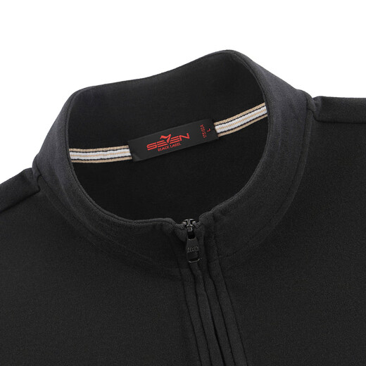 柒牌【7A抗菌2A防螨/远红外发热】男装新疆棉保暖半开衫套头卫衣