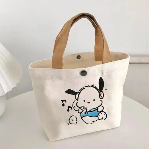 Outdoor travel canvas bag female student large capacity canvas bag shoulder bag bento bag cartoon handbag mommy bag three little bear canvas bag [benefits]