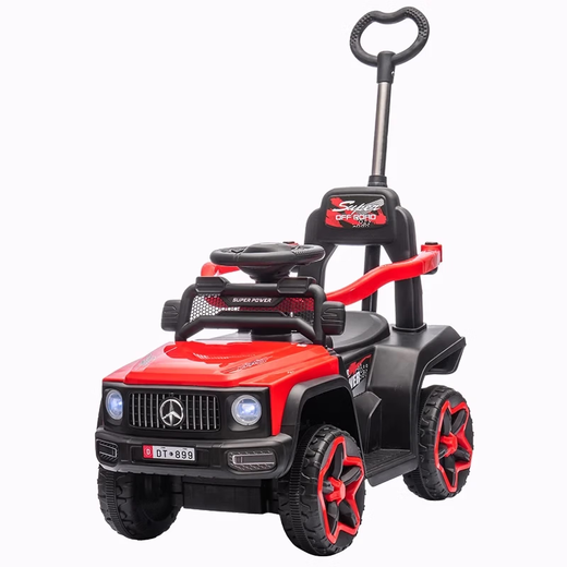 Zhouzhou Che's new children's electric car four-wheeled off-road vehicle remote control child baby toy car men and women can sit and recharge China red electric + remote control + push handle + awning