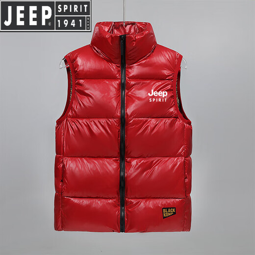 Jeep Spirit Black Gold Down Cotton Vest Men's Winter NOUVEAU VESTS HEPTESS HOMMES HEMPS HOMMESS