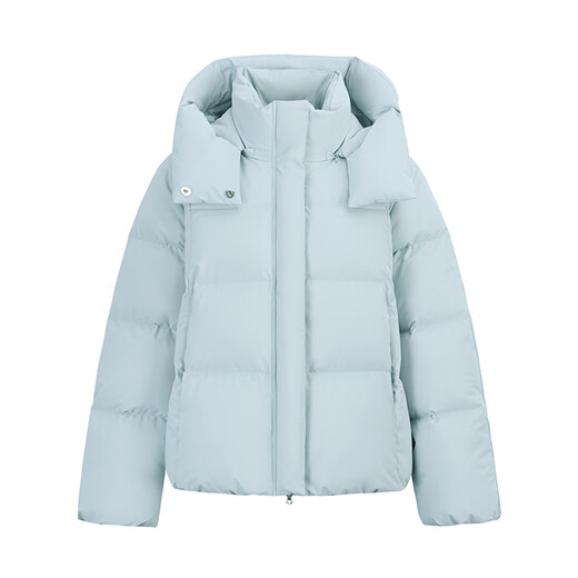 Yalu Puff Short Down Jacket Women's 2025 Autumn and Winter New Removable Hat Fashionable Korean Bread Jacket Brown M Recommended 110-125 Jin Jin equals 0.5 kg