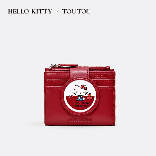 Toutou2025HelloKitty Hello Kitty kt card bag zodiac year red short coin purse birthday gift