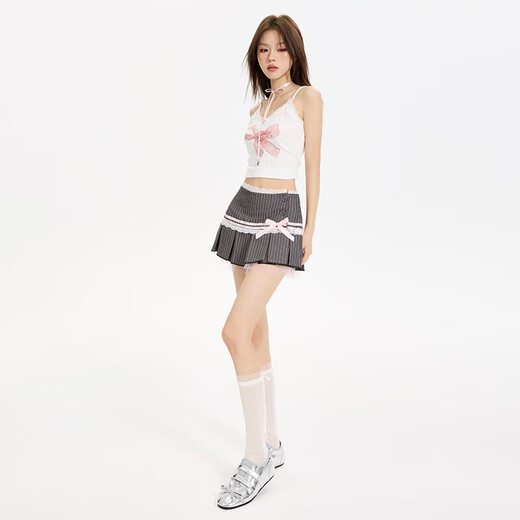 
College style pleated skirt and skirt for women in summer 2025 new high-waisted slim mini skirt with hips T693 M