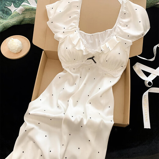 Aussi robe dater pour les femmes en été de style pure de style pure français de style pure de style haut de gamme en dentelle à pois