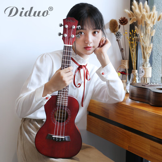 
Diduo Ukulele Small Guitar Beginner Uklili Student Children Adult Women 23-inch Small Musical Instrument Yuke 23-inch Spruce Log (Giveaway) 23-inch