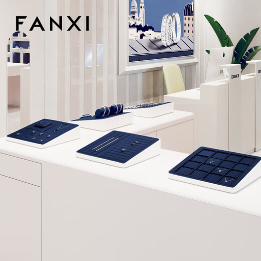 
FANXI [New Product] Jewelry Display Plate Display Props Ring Necklace Earrings Counter Jewelry Display Rack 8-Port Chain Plate_(4_1 Plate)-P15904