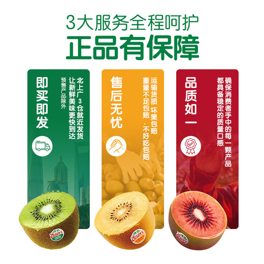 Zespri New Zealand Sunshine Golden Kiwi Fruit 10 Gift Box Giant Fruit Single Fruit Approximately 144-175g Fruit Kiwi