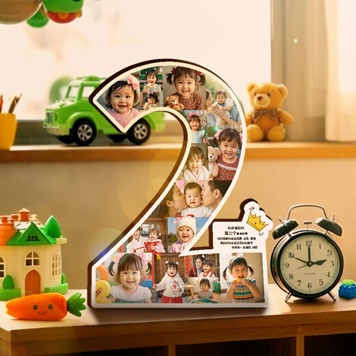 Erinnerungsfotorahmen zum 10. Geburtstag, Jubiläum, kreatives digitales Babyfoto, Geschenk zum 10. Geburtstag, individuelles DIY-Digitalfoto zum 37. Geburtstag, 22 Fotos (30 x 45 cm), Mehrzweck-Display und Aufhängung – einfach koreanisch