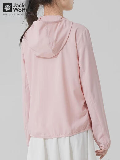 
Jack Wolfskin Wolfskin Skin Claw Skin Clothes for Women Spring and Summer Sports Outdoor Comfortable Breathable Sunscreen UPF50+ Hooded Jacket Jacket 2617/Pink S 160/84A