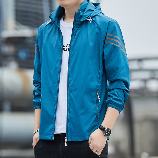 2025 summer men's fishing sun protection clothing UPF50+ ice silk quick-drying sun protection clothing breathable skin clothing white M