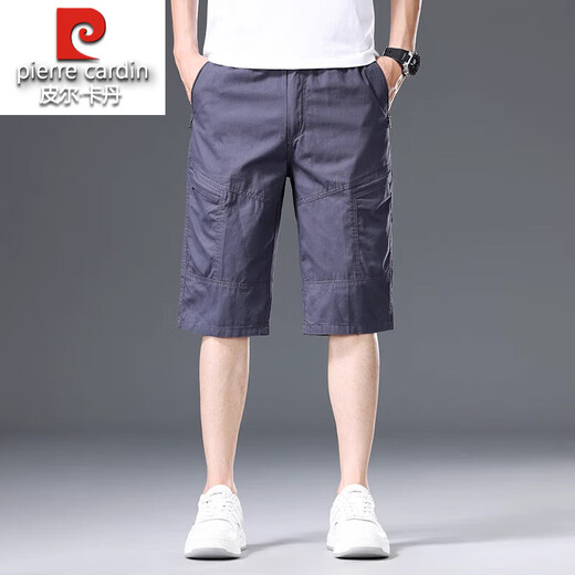 Pier Cardin Pure Cotton Tool Shorts Summer para hombres Nuevos pantalones rectos de los pantalones de los deportes informales de los deportes casuales Men 9859 Militar Green L [100-120Jin [Jin equivale a 0.5 kg]]]