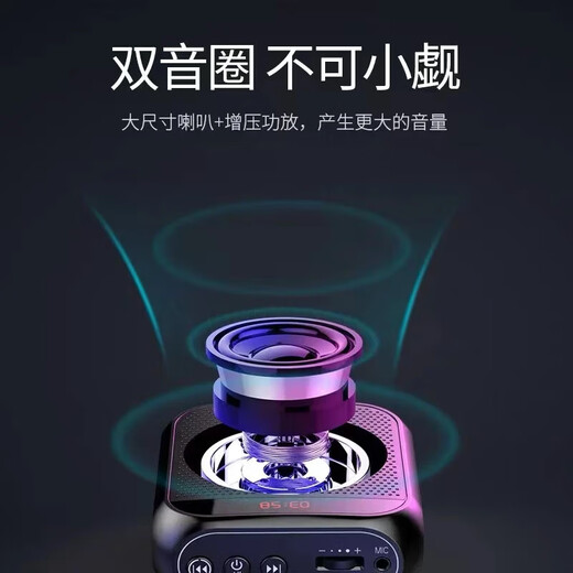 Yalanshi Little Bee Amplifier Teacher's Special Bluetooth Speaker Audio Small Speaker TF Card U Disk Recording Microphone High Volume Outdoor Tour Guide Portable Megaphone S19 White High Volume + Support U Disk/TF Playback