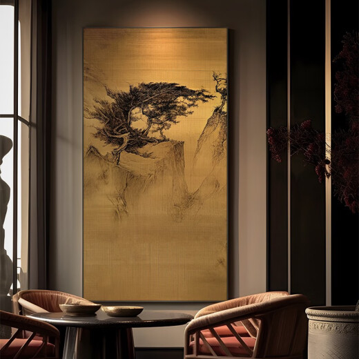 Pinturas de té zen de estilo de cobre dorado de estilo zhonglu
