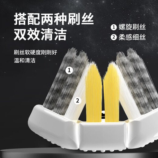 OralGos英国三面牙刷软毛成人款大人C型刷头男女士学生情侣家用三头牙刷 【3盒】三面牙刷 6支