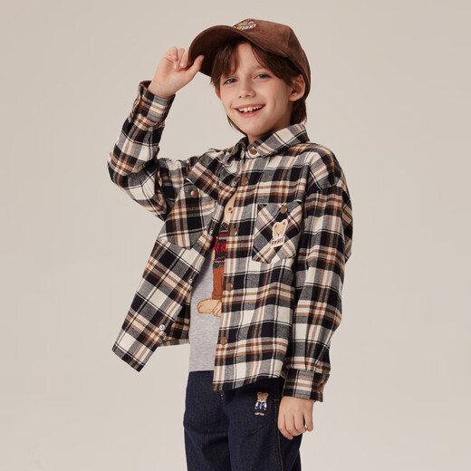 PawinPaw Cartoon Bear Children's Clothing 2024 Autumn and Winter New Boys Boys' Shirts