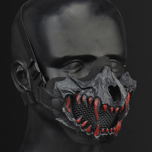 Demilong Fang Mask Tactical Protection Half Face COS Cycling Equipment High Breathable Double-Layer Wire Mask MA14101BK