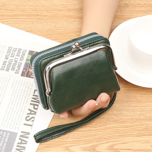 CASA-KUPS card bag wallet two-in-one women's new style small and large capacity key coin hand grocery shopping bag light brown