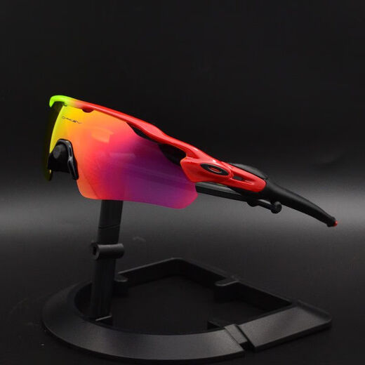 Oakley 9275 Fahrradbrillen 9208 Outdoor Sports Mountaineering und Lauf Sonnenbrillen TR90 Frames Männer und Frauen Paare Paats schwarze Rahmen rote Stücke Einzelstück + Gegenverpackung