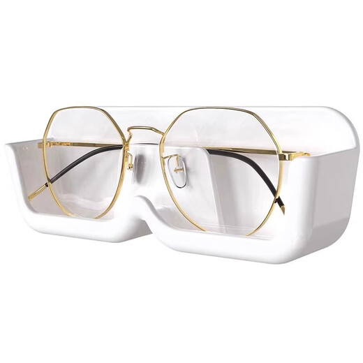 Verres de rangement de stockage mural sans coup de poing 2025 Nouvel affichage mural haut de gamme Myopie Lunettes de soleil Boîte de rangement de verres muraux de rond de rangement - Couleur transparente 1
