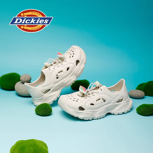 Dickies Girls' Crocs 2025 Summer New Children's Sandals Boys' Anti-Kicking River Sandals Beige 38