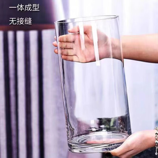 MPPMCK压克力防摔花瓶摆件客厅插花透明水培竹直筒高级感醒花桶 加厚[超值推荐]12352祇装