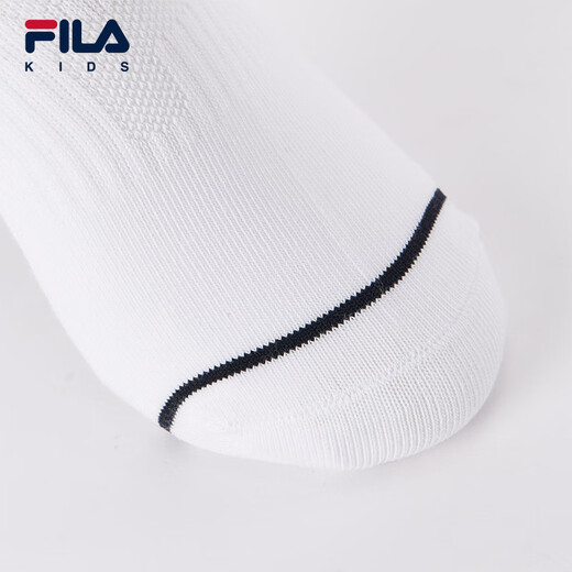 FILA antibacterial children's socks 2025 autumn new casual elastic mid-waist socks for boys and girls, standard white-WT 1-3 years old S