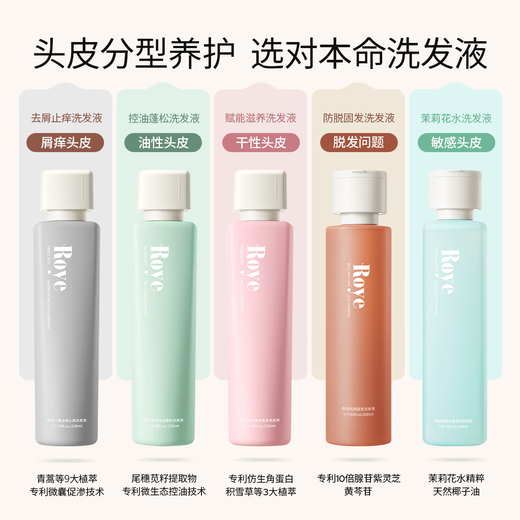 roye若也【龚俊同款】去屑止痒洗发水控油清爽青蒿植萃洗发液236ml