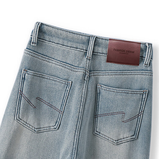 Sibaishe High Waist Jeans 2025 Winter New Women's Retro Washed Slim Fit Velvet Wide Leg Pants