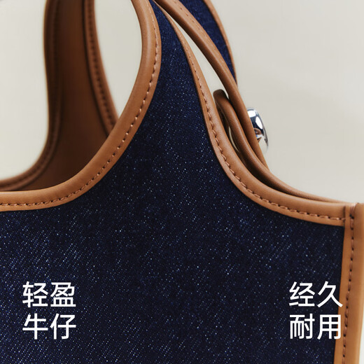 Erstaunlicher Song YiSong Obstkorb Neuer Eimerbeutel Denim Gemüsekorb Hand-In Crossbody Bag Women Denim Blue_spot