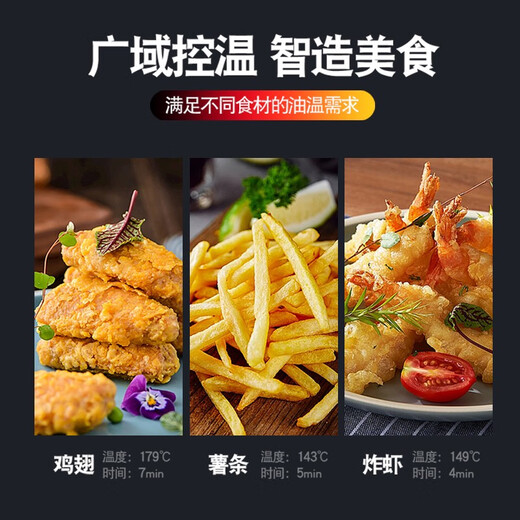 MOINA single-cylinder electric fryer commercial high-power 8 kilowatt hotel bar French fries fryer picture price product cylinder double screen fryer-220v-6k0cm 100cm