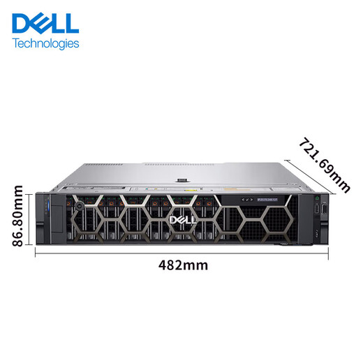 Dell PowerEdge R550 2U Données à double canal SERVER Hôte Virtualisation Virtualisation Opération de simulation ERP 1 * Médaille d'argent 4314 16 CORES 32 Threads 2,4 GHz 64G 丨 480G Solid State + 4TB Enterprise * 2 丨 H755