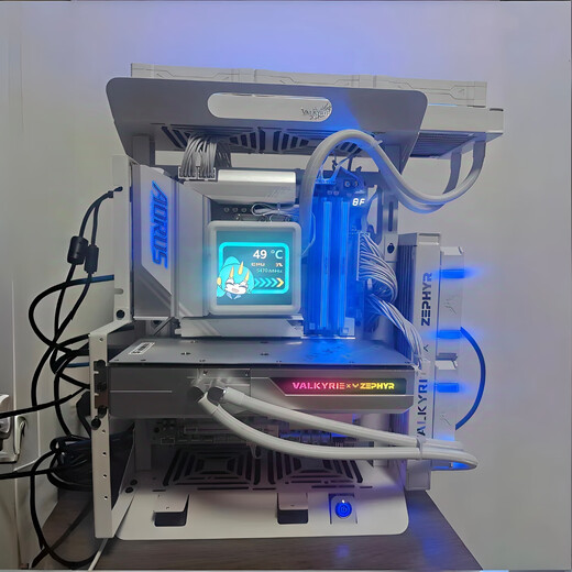 Shuomeiyou open chassis 240/360 water-cooled air-cooled ATX/matx rack graphics card vertically mounted computer host small chassis X6 white chassis (supports small and medium-sized motherboards)