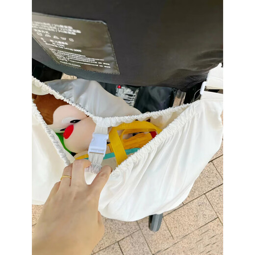 CLCEYins韩版婴儿推车收纳挂包外出奶瓶尿布收纳袋遛娃神器置物储物袋 黑色松鼠挂袋尺寸40*70cm