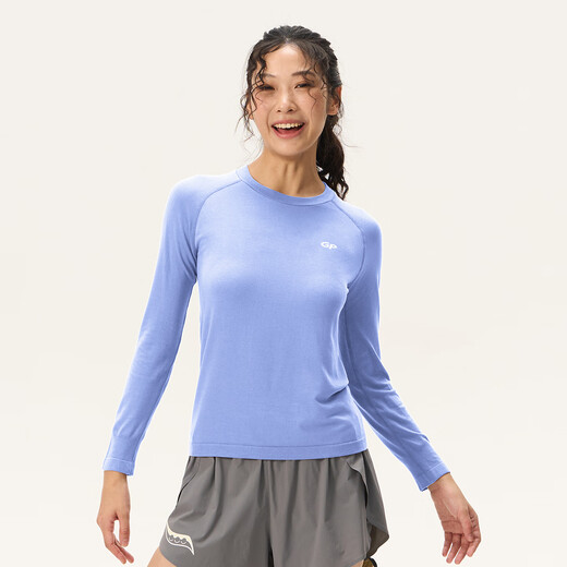 Gray Shell Merino Wool Women's Long Sleeve T-Shirt Lightweight, Breathable, Warm and Quick-Drying Outdoor Oatmeal Color M - Recommended Weight 100-115 Jin Jin equals 0.5 kg