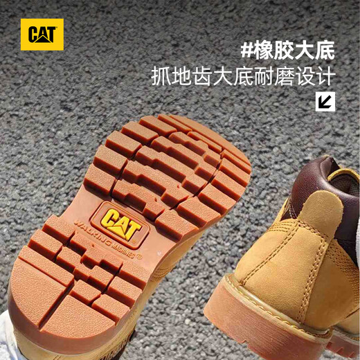 Cat Carter Martin Stiefel Mid-Top Yellow Boots Herren Arbeitschuhe leichte Outdoor-Wanderschuhe P110973N3BDC25 Gelb 41