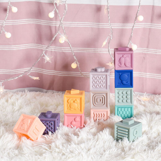 Infant and toddler soft glue educational toys glue animal digital building blocks for children's early education new product DIY assembly 1047-Soft glue marine animals 8 color boxes