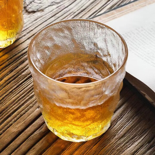 [Internet celebrity hot product] Glacier pattern glass cup fashion trend ins Feng Juice glass wine glass water cup Glacier short cup 250ml 1 piece