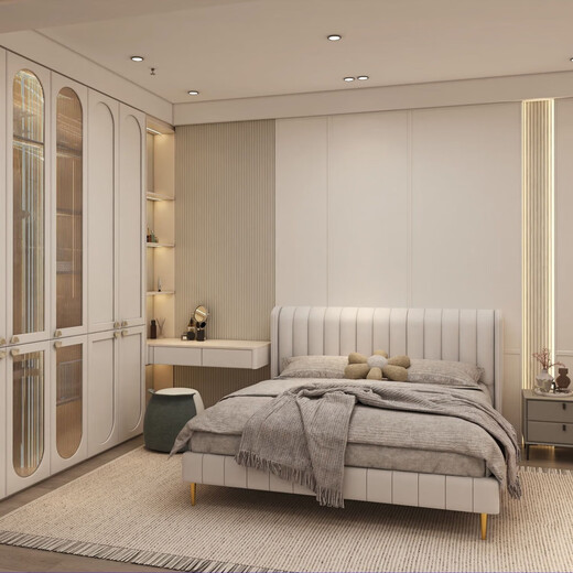 Jingdong whole house customized Jingzhen board solid wood particles bedroom bedside background wall wainscot customized package 8